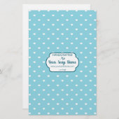 ライトブルー&ホワイトハートソープラップ紙 (正面/裏面)