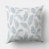 ライトブルー&ホワイトパーム離れ装飾用クッション クッション (裏面)