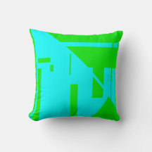 ライトブルー，ライムグリーン幾何抽象デザイン