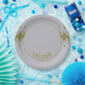 ライトブルー（ライムグリーン） ペーパープレート (パーティー)