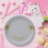 ライトブルー（ライムグリーン） ペーパープレート (パーティー)