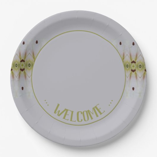 ライトブルー（ライムグリーン） ペーパープレート (正面)