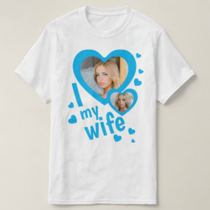 ライトブルー  妻カスタムのTシャツが大好き Tシャツ