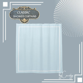 ライトブルー(白縁ど)  シャワーカーテン