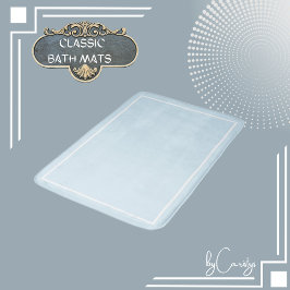 ライトブルー(白縁ど) バスマット