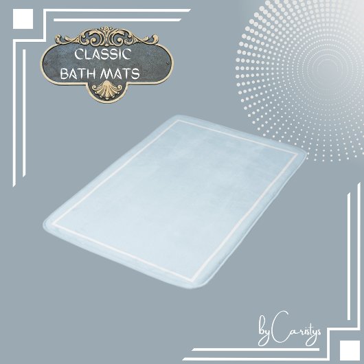 ライトブルー(白縁ど) バスマット