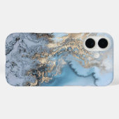 ライトブルー&金ゴールド大理石iPhone 6/6sケース Case-Mate iPhoneケース (裏面 (横))