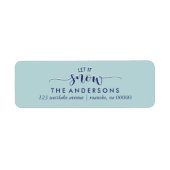 ライトブルー「雪にまかせ」 ラベル (正面)