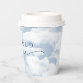 ライトブルー「雲の上で」ハネムーン前夜祭 紙コップ (裏面)
