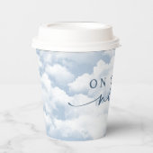 ライトブルー「雲の上で」ハネムーン前夜祭 紙コップ (正面)