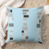 ライトブルーMOSIACタイルデザインレトロ装飾用クッション クッション (ブランケット)