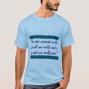 「ライトブルーTシャツ(引用文付感動的)」 Tシャツ