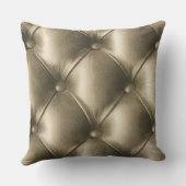 ライトブロンズフェイクレザープリント張枕 クッション (裏面)