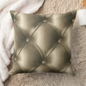 ライトブロンズフェイクレザープリント張枕 クッション (ブランケット)