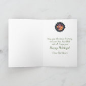 ライトプレゼントホリーベリーリースクリスマスカード シーズンカード (内部)