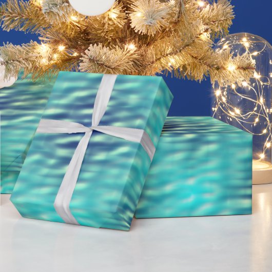 ライトプールとダークプールの水パターン ラッピングペーパー (クリスマス)