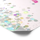 ライトヘアピンクグリッタードレスバレリナクラウン ポスター (角)