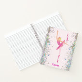 ライトヘアピンクグリッタードレスピルーエットバレリーナ ノートブック (内部)