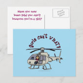 ライトヘリコプターパイロットガール ポストカード (正面/裏面)