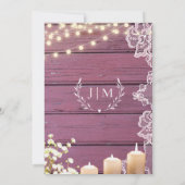 ライトベビーズブレス&レースパープルウッド結婚ズ 招待状 (裏面)