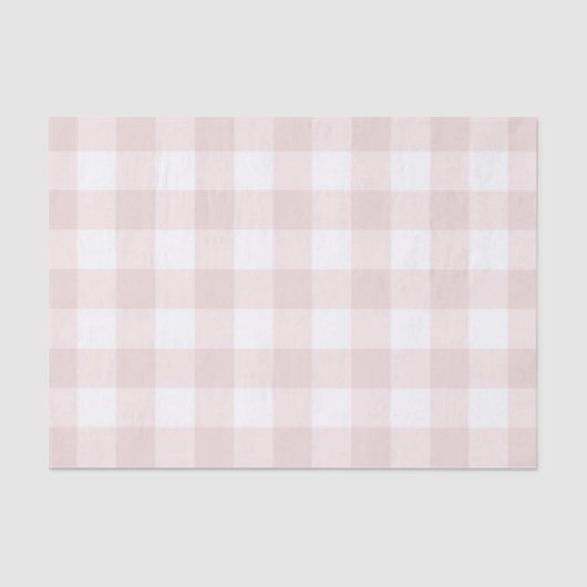 ライトベビーピンクパーチィ タルタン プラッド パターン プリント 薄葉紙 (正面)