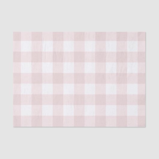 ライトベビーピンク ピーチ タルタン プラッド パターン プリント 薄葉紙 (正面)