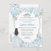 ライトベビーブルーシルバーフローラプリンセスキンセアニラ ポストカード (正面/裏面)