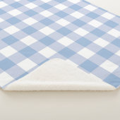 ライトベビーブルーバッファローチェック格子田農家 シェルパブランケット (3/4)