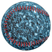 ライトベビーブルーフェイクグリッタースパークルモノグラム名 ソフトボール (正面左)