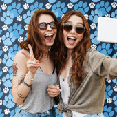 ライトベビーブルー&ネイビーの繰り返しペイント背景 タペストリー