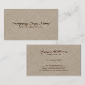 ライトベージナチュラルリフェイクネンバーラップ生地の外観 名刺 (正面/裏面)