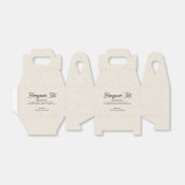 ライトベージュのリネンのテクスチャハングオーバーキット フェイバーボックス (折り畳みなし)