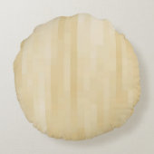 ライトベージュの繊細な幾何学模様の丸い枕 ラウンドクッション (裏面)
