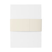 ライトベージュの背景に黒のスクリプトタイポグラフィ 招待状ベリーバンド (裏面例)