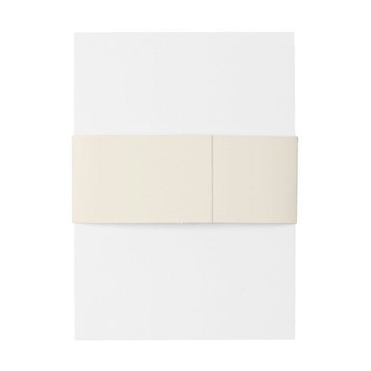 ライトベージュの背景に黒のスクリプトタイポグラフィ 招待状ベリーバンド (裏面例)