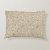 ライトベージュの花を投げる – シームレスパターン アクセントクッション (裏面)