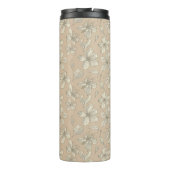 ライトベージュの花を投げる – シームレスパターン タンブラー (裏面)