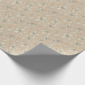 ライトベージュの花を投げる – シームレスパターン ラッピングペーパー (角)