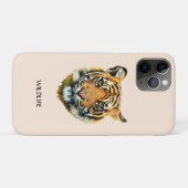 ライトベージュの虎の顔 Case-Mate iPhoneケース (裏面(横))