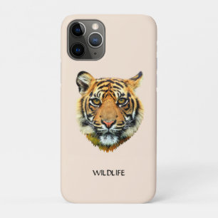 ライトベージュの虎の顔 iPhone 11 PROケース