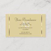 ライトベージュエレガントとホワイトダイヤモンドのイニシャル 名刺 (裏面)