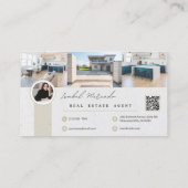 ライトベージュモダンミニマ実在リストの写真 名刺 (裏面)