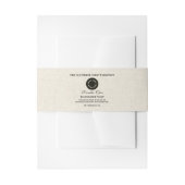 ライトベージュリネン紙スタイルソープベリーバンド 招待状ベリーバンド (正面例)