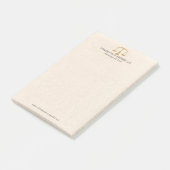 ライトベージュリネン&金ゴールド法実習スケール ポストイット (アングル)