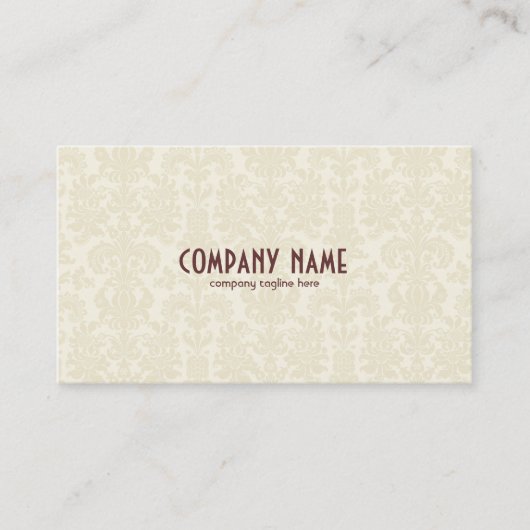 ライトベージュヴィンテージフローラダム 名刺 (正面)