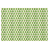 ライトベージュ上のグリーンパームリーフパターン テーブルクロス (正面(横))