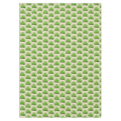 ライトベージュ上のグリーンパームリーフパターン テーブルクロス (正面)