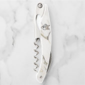 ライトベージュ大理石とウルフ ソムリエナイフ (正面)