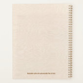 ライトベージリンテクスチャシンプルタイポグラフィタン プランナー手帳 (裏面)