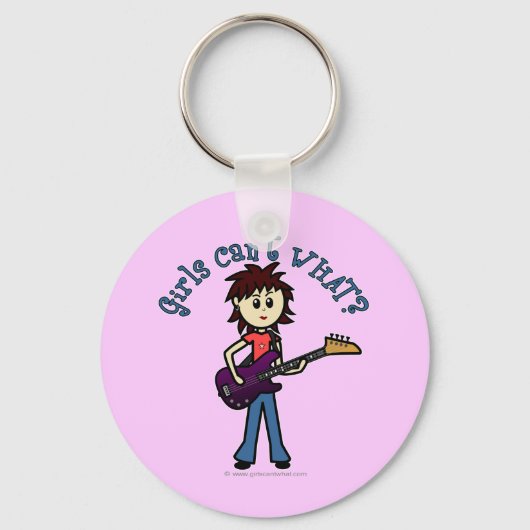 ライトベースギターガール キーホルダー (正面)